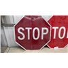 Image 2 : Two Red Octagonal Reflective Traffic Stop Signs 29-1/2"
