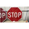 Image 4 : Two Red Octagonal Reflective Traffic Stop Signs 29-1/2"