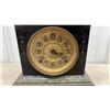 Image 2 : Seth Thomas Clock Co. Late 19th Century Black Mantel Clock with Brass Dial
