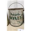 Image 3 : Rogers' Golden Syrup Tin, Ontario Honey Pail, Canadian Honey Pail, and Maple Syrup Tin