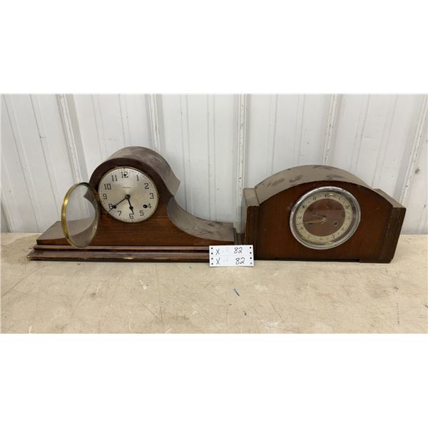 Waterbury Tambour Mantel Clock and Enfield 8-Day Pendulum Mantel Clock