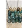 Image 2 : Collection of Vintage Glass Electrical Insulators in Aqua and Clear