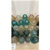 Image 4 : Collection of Vintage Glass Electrical Insulators in Aqua and Clear