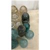 Image 5 : Collection of Vintage Glass Electrical Insulators in Aqua and Clear
