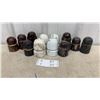 Image 1 : Collection of Vintage Porcelain Telegraph Insulators Including Canadian Pacific Railway