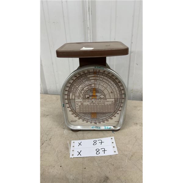 Pelouze Monarch KC-2 Postal Scale, 2 kg X 10 kg Capacity, 1982