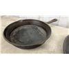 Image 4 : Four Cast Iron Skillets, Various Sizes