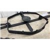 Image 3 : Large Steel Bear Trap with Hexagonal Spiked Jaws, Chain, 43" Spring to Spring, 18" Jaw Width
