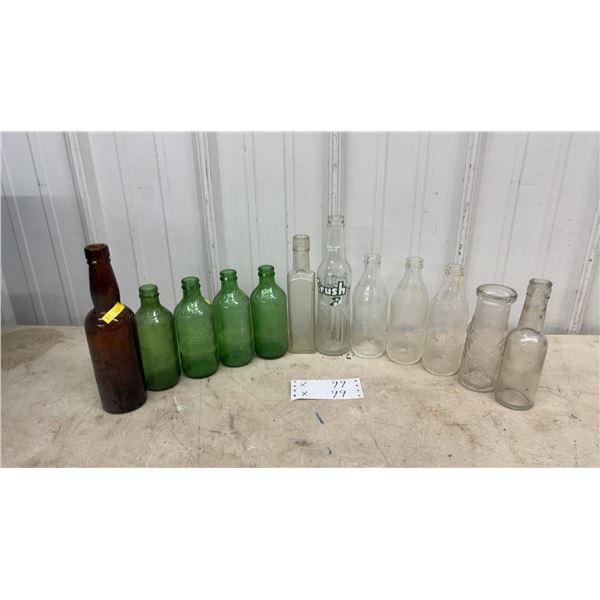 Vintage Glass Bottle Collection, Heinz, Crush, Coca-Cola, HP Sauce, and More