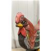 Image 3 : Two Hand-Carved and Painted Wooden Rooster Statues 24" Tallest