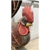 Image 5 : Two Hand-Carved and Painted Wooden Rooster Statues 24" Tallest
