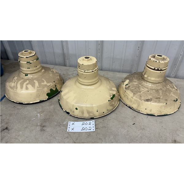 Three Wheeler Enamel Industrial Pendant Light Shades 12" Diameter