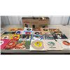 Image 1 : Collection of 7-Inch 45 RPM Vinyl Records with Original Sleeves and More