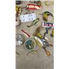 Image 6 : Vintage Fishing Tackle Lot with Lures, Spinners, Flashlights, Weights and More