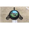 Image 1 : Decorative Hand-Painted Cast Iron Skillets with Folk Art Scenes, Set of Three