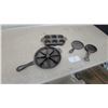 Image 1 : Vintage Cast Iron Cornbread Wedge Pan, Muffin Pan, Mini Skillet, and More