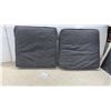 Image 1 : Set of Two Dark Grey Outdoor Seat Cushions with Piped Edges, 24 x 24"