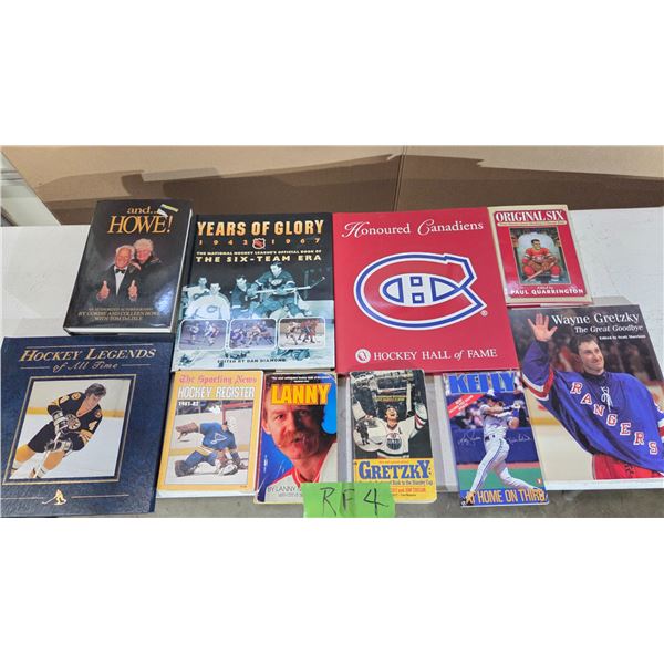 Ten NHL/MLB Sports Books Includes Original 6 Teams.