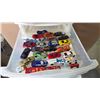 Image 6 : 7 Drawer Wheeled Storage Cart with Approx 125 Misc Cars, Trucks, Toys, Blocks.
