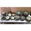 Image 1 : 21 Assorted Wheels - 4 of 10" x 4", 6 of 8 Inch, 11 of 7 Inch.