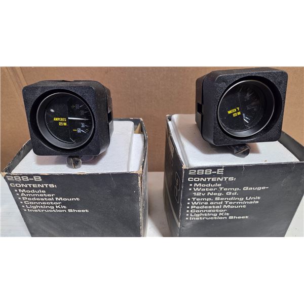 Two New Stewart Warner Gauges - Amp Gauge and Electric Temperature.