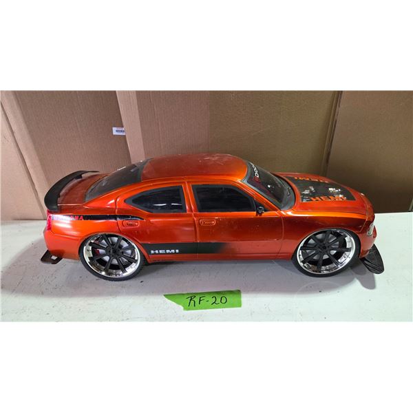 New Bright Dodge Hemi Daytona Remote Car - Motor Runs, Has 9.6V Battery, Needs Remote.
