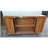Image 1 : Two Shelf Two Door Book Shelf, 62" x 32" x 10", 12 Small Engine and Auto Repair Manuals.
