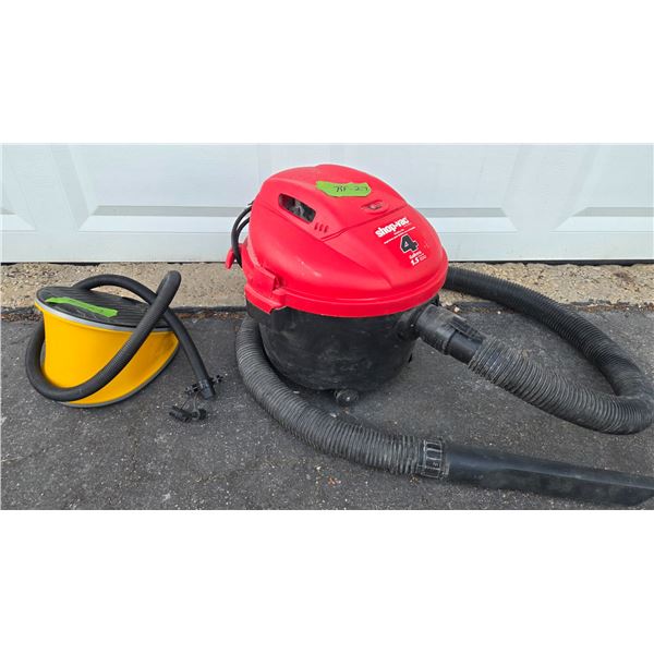 4 Gallon Wet/Dry Shop Vac with Hose and Crevice Tool, Foot Air Pump for Air Mattress.