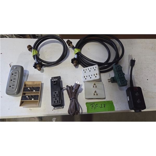 2 Gas Hoses, 4 Ft and 10 Ft, 6 Multi Receptacles, Timer.