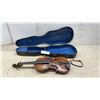 Image 1 : Antique Violin with Blue-Lined Hard Case, Missing Strings, Latch Broken on Case