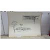 Image 1 : Ed Kolomaya "A Municipal Library" Architectural Drawing1960's Southwood Library 30 x 40"