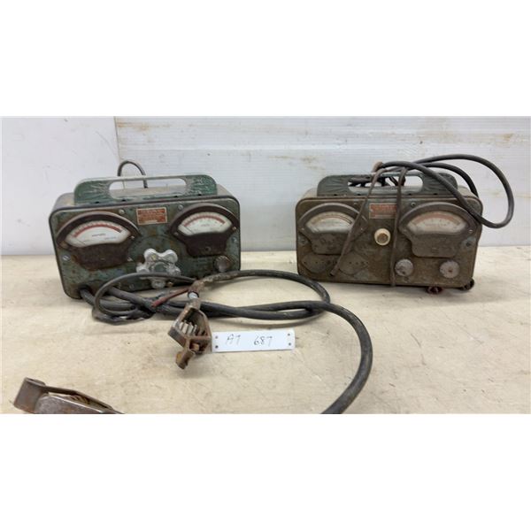Vintage Sun Electric Corporation Battery-Starter Tester Model Y and Dwell Tach Tester Model Y-288