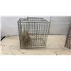 Image 2 : Two Wire Animal Cages with Feeding Bowls: 15 x 15 x 24" & 12 x 8 x 12"