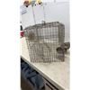 Image 4 : Two Wire Animal Cages with Feeding Bowls: 15 x 15 x 24" & 12 x 8 x 12"