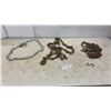 Image 1 : Galvanized Utility Chain, Heavy-Duty Chain with Grab Hook, Rusty Utility Chain, and S-Hook
