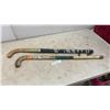Image 1 : Two Vintage Wooden Field Hockey Sticks with Olympic Team Signatures