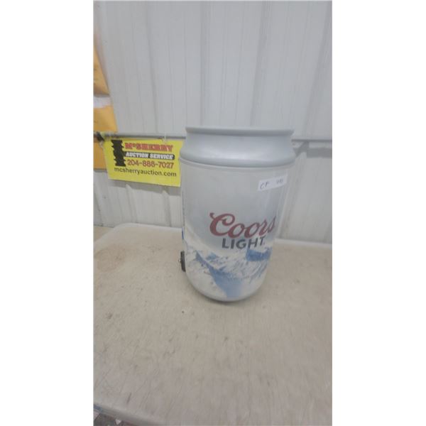 Coors Light Can-Shaped Rolling Cooler with Retractable Handle