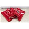 Image 1 : Yuema Red Wool-Blend Double Phoenix Wedding Blanket with Satin Binding