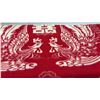 Image 4 : Yuema Red Wool-Blend Double Phoenix Wedding Blanket with Satin Binding