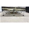 Image 4 : Double Folding Tent Cot with Tan Fabric and Metal X-Leg Frame