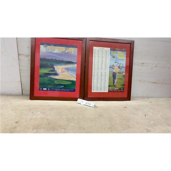 Two Framed Signed 2005 AT&T Pebble Beach National Pro-Am Programs, 15 1/2 x 12"