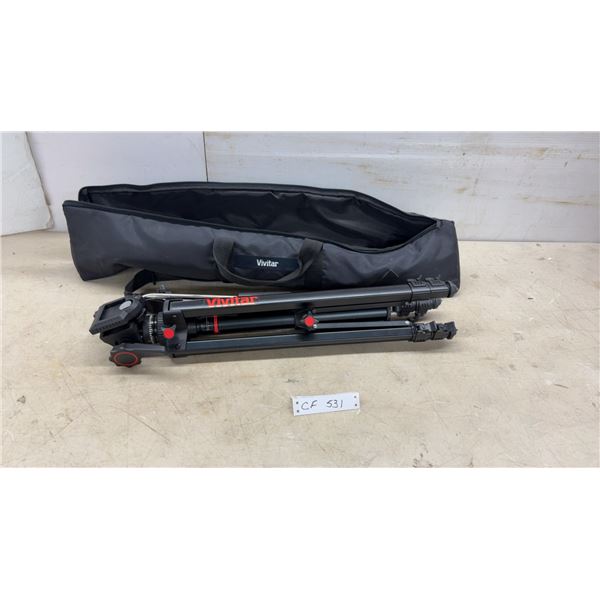 Vivitar VS-2000 Camera Tripod with Pan/Tilt Head, Quick-Release Plate, and Carrying Bag