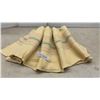 Image 1 : Vintage Yellow Wool Blanket with Pastel Green, Pink, and Purple Stripes