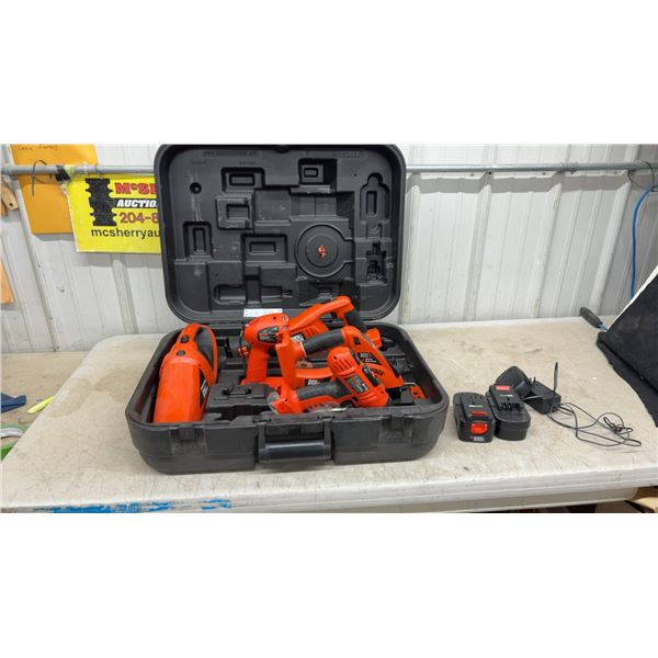 Black & Decker FireStorm 18-Volt 4-Tool Cordless Combo Kit with Batteries, Charger, and Case