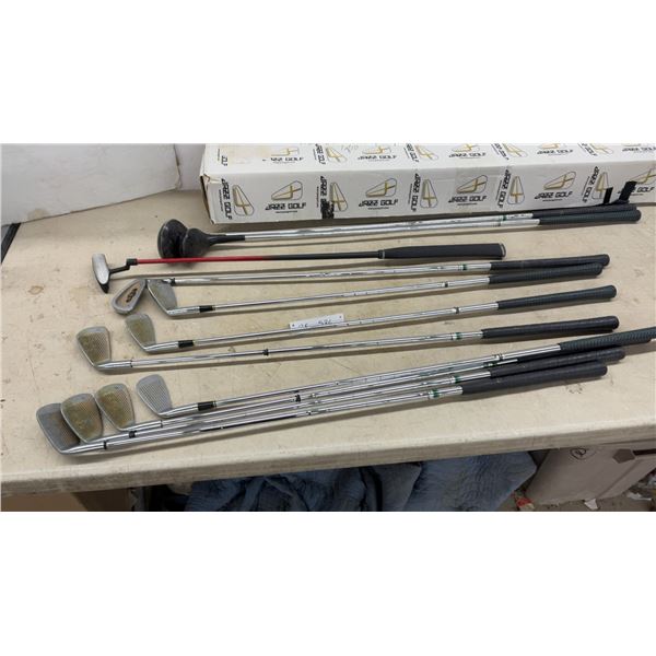 Jazz Golf Irons Including 5, 6, and 7, MacGregor Driver, Putter, and More