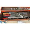 Image 3 : Metal Toolbox with Assorted Hand Tools, Kawasaki 18V Cordless Impact Driver, and More