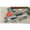 Image 4 : Metal Toolbox with Assorted Hand Tools, Kawasaki 18V Cordless Impact Driver, and More