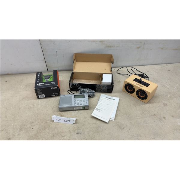 Eton FRX1 Hand Turbine AM/FM/Weather Radio, Grundig YB 300PE Shortwave Radio, and More