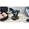 Image 6 : Royal Leerdam Holland Radiance Smoked Glass Wine Glasses, Horse Figurines, New Socks and More