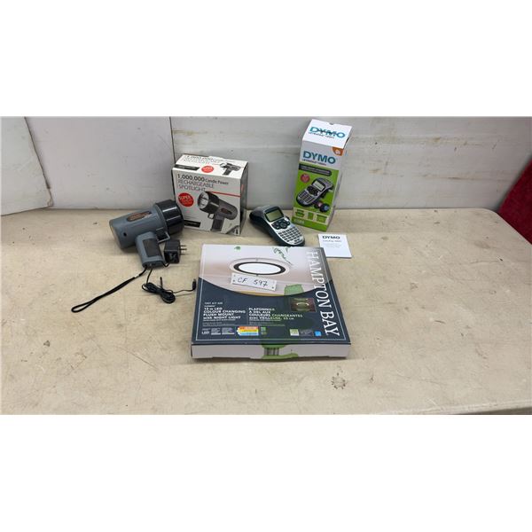 1,000,000 Candle Power Rechargeable Spotlight, Dymo LetraTag 100H+ Label Maker, Colour Changing